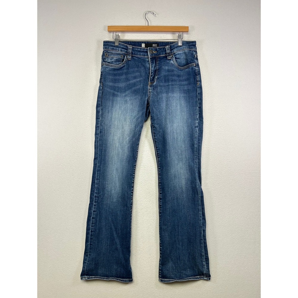 Boho Classic Kut from the Kloth Womens 10 Blue Bootcut Stretch Denim Jeans 5523